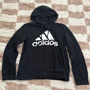 Adidas Charcoal Hoodie with Bold Logo